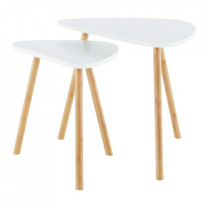 Set a două măsuţe de cafea, alb, 46x30x40 cm - TP227894 - Img 14