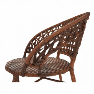 Set de grădină din ratan cu 3 piese, 1 măsuţă şi 2 scaune, maro - TP265640 - Img 20