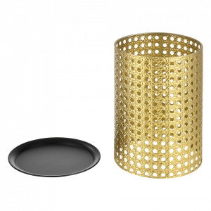 Set doua masute cafea cu blat detasabil, negru/auriu - P73583785 - Img 3