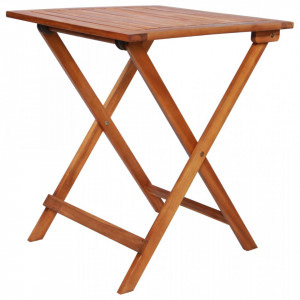 Set mobilier bistro pliabil, 3 piese, lemn masiv de acacia - V44015V - Img 4