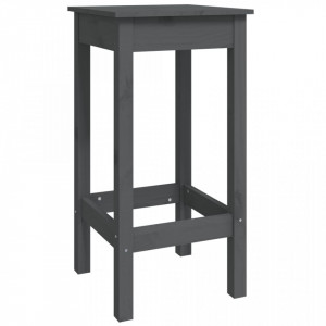 Set mobilier de bar, 7 piese, gri, lemn masiv de pin - V3124709V - Img 3
