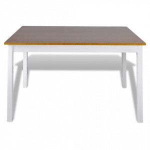 Set mobilier de bucatarie, 5 piese, maro si alb - V240884V - Img 3