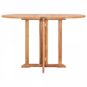 Set mobilier de exterior pliabil, 5 piese, lemn masiv de tec - V49003V - Img 3