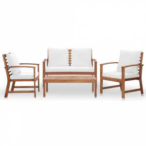 Set mobilier de gradina cu perne, 4 piese, lemn masiv de acacia - V47283V - Img 2