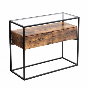 SOMI7 - Masuta auxiliara stil Industrial, 100 x 40 x 80 cm