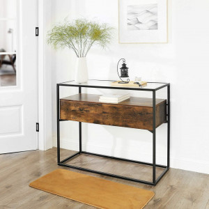SOMI7 - Masuta auxiliara stil Industrial, 100 x 40 x 80 cm - Img 3