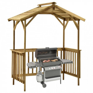 Șopron pentru grătar, 163,5x93x210 cm, lemn de pin tratat - V315390V