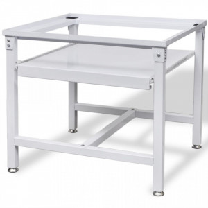 Suport masina de spalat cu raft retractabil, alb - V50449V - Img 3