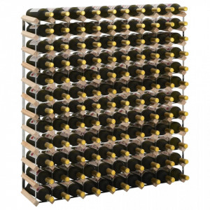 Suport sticle de vin pentru 120 sticle, lemn masiv de pin - V282472V - Img 1