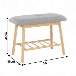 Taburet bambus maro si gri, 60x30x45 cm - TP227804 - Img 12