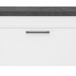 TEBAA105 - Bancuta, pantofar, 100x 35 x 49 cm, Alb, PAL - Img 2