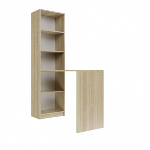 TEBIS108 - Birou cu rafturi, 125x 50 x 181 cm, Sonoma, PAL