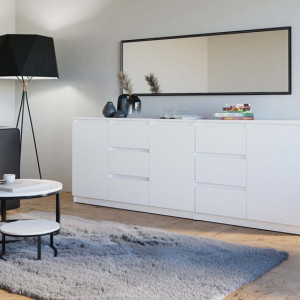 TECOA156 - Comoda, 200 x 40 x 75 cm, Alb - Img 6