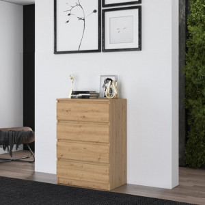 TECOAR112 - Comoda 70 x 40 x 97 cm, Stejar Artisan - Img 1