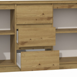 TECOAR116 - Comoda 120 x 30 x 75 cm, Stejar Artisan - Img 2
