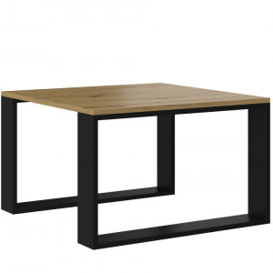 TEMCN-AR102 - Masuta cafea, 67 x 67 x 40 cm, Negru-Stejar Artisan, PAL - Img 2