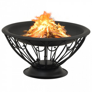 Vatră de foc cu vătrai, 75 cm, oțel, XXL - V311895V - Img 3