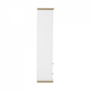 Vitrină, alb/stejar grand, 125x40x180 cm - TP264785 - Img 14