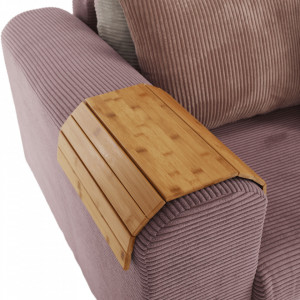 Zonă de depozitare/cotieră flexibilă canapea, bambus, natural - TP269803 - Img 12