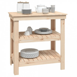 Banc de lucru, 78,5x50x80 cm, lemn masiv pin - V823639V - Img 4