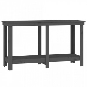 Banc de lucru, gri, 140x50x80 cm, lemn masiv pin - V822508V