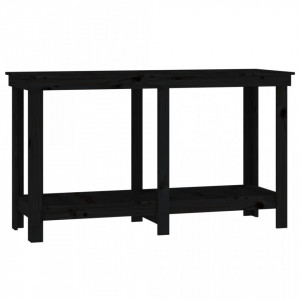 Banc de lucru, negru, 140x50x80 cm, lemn masiv pin - V822510V