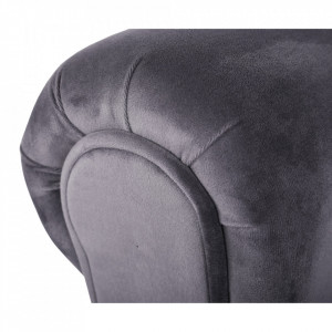 Bancă, băncuţă catifea gri, 100 cm - TP230609 - Img 20