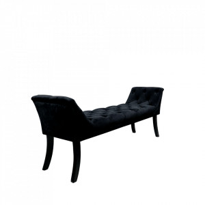 Bancă, băncuţă catifea neagra, 160 cm - TP290574