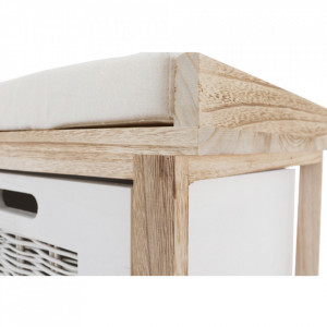 Bancă, băncuţă cu 4 sertare, alb si maro, 100 cm - TP206590 - Img 19