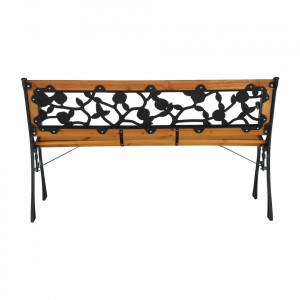 Bancă, băncuță de grădină, maro și neagră, 126 cm - TP276424 - Img 13