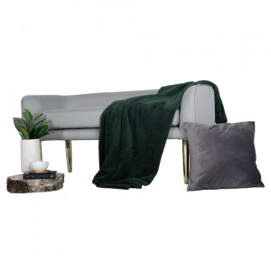 Bancă, băncuţă gri deschis si auriu, 127 cm - TP264317 - Img 4