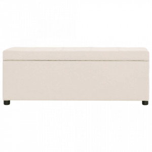 Banca cu compartiment de depozitare, crem, 116 cm, poliester - V281319V - Img 3