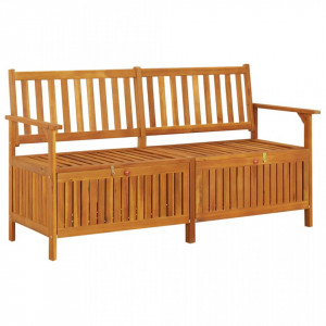 Bancă de depozitare, 148 cm, lemn masiv de acacia - V316743V - Img 2