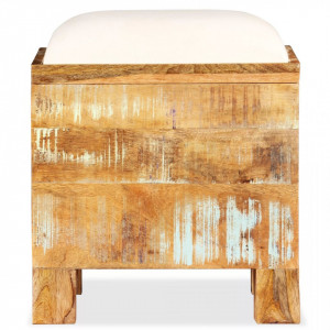 Banca de depozitare, lemn masiv reciclat, 40 x 40 x 45 cm - V245138V - Img 3