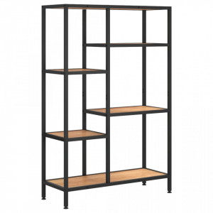 Bibliotecă, 80x30x120 cm, oțel și lemn prelucrat - V336357V