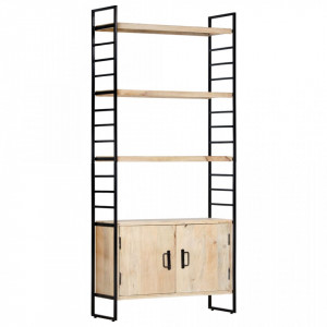 Biblioteca cu 4 niveluri 80x30x180 cm lemn masiv de mango - V284421V - Img 1