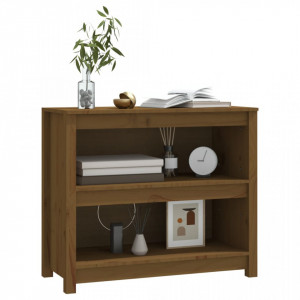 Bibliotecă, maro miere, 80x35x68 cm, lemn masiv de pin - V821677V - Img 4