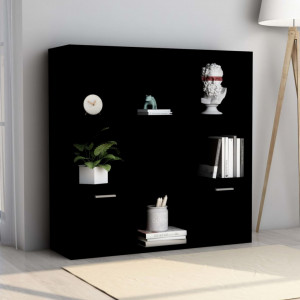 Biblioteca, negru, 98 x 30 x 98 cm, PAL - V801117V - Img 1