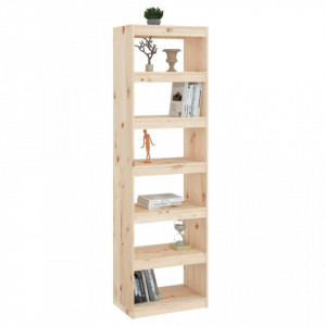 Bibliotecă/Separator cameră, 60x30x199,5 cm, lemn masiv de pin - V808178V - Img 3