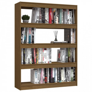 Bibliotecă/Separator cameră maro miere 100x30x135,5 cm lemn pin - V808221V - Img 4