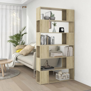 Bibliotecă/Separator cameră, stejar sonoma, 100x24x188 cm - V3082074V - Img 2