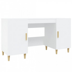 Birou, alb, 140x50x75 cm, lemn compozit - V812762V