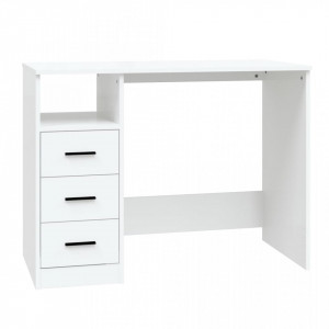 Birou cu sertare, alb, 102x50x76 cm, lemn prelucrat - V823032V