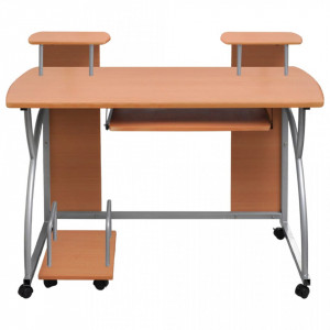 Birou de computer, maro, 110x52x88,5 cm, lemn prelucrat - V20583V - Img 3