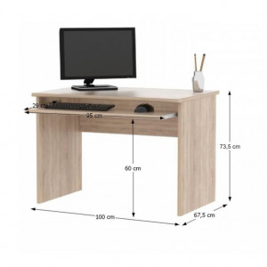 Birou, măsuţă, masă PC, sonoma, 100 cm - TP278007 - Img 3
