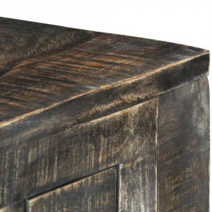 Birou, negru, 110 x 50 x 75 cm, lemn masiv de mango - V247913V - Img 4