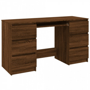 Birou, stejar maro, 140x50x77 cm, lemn prelucrat - V815440V