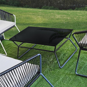 Blat sticla masa/protectie semineu, 100 x 62 cm, ESG sticla securizata, negru - P61988445 - Img 3
