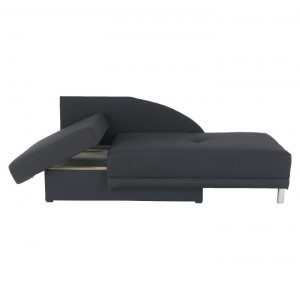 Canapea extensibilă, material textil gri-negru, stânga, 149x80x90 cm - TP238799 - Img 7
