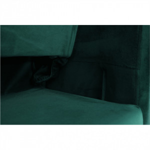 Canapea extensibilă, material textil Velvet smarald, 211x83x85cm - TP263648 - Img 2